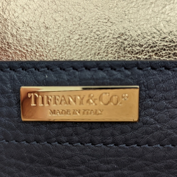 Tiffany and Co. Piper Flip Lock Clutch Navy - Picture 3 of 4